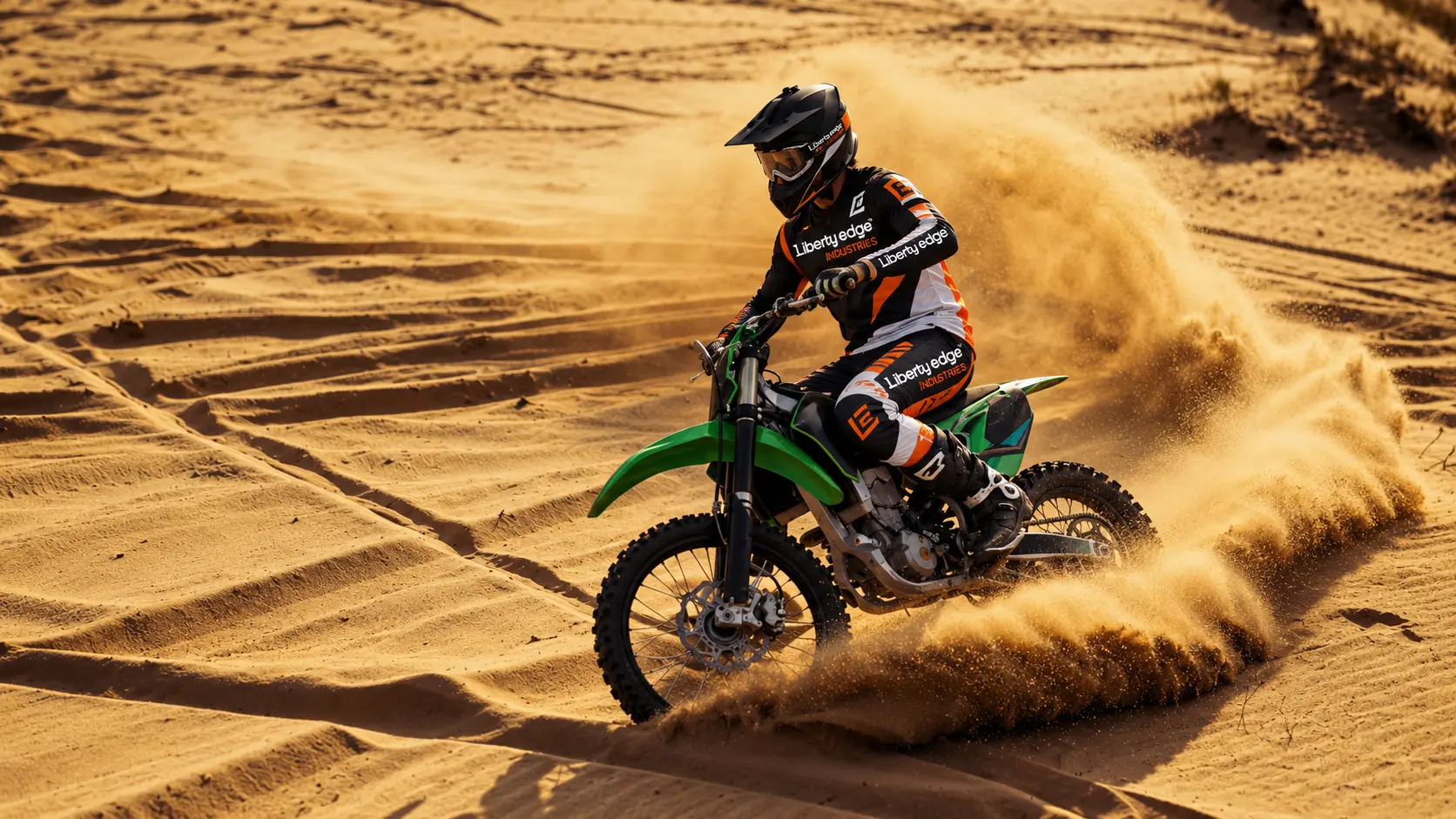 Open terrain motocross apparel campaign by Liberty Edge Industries