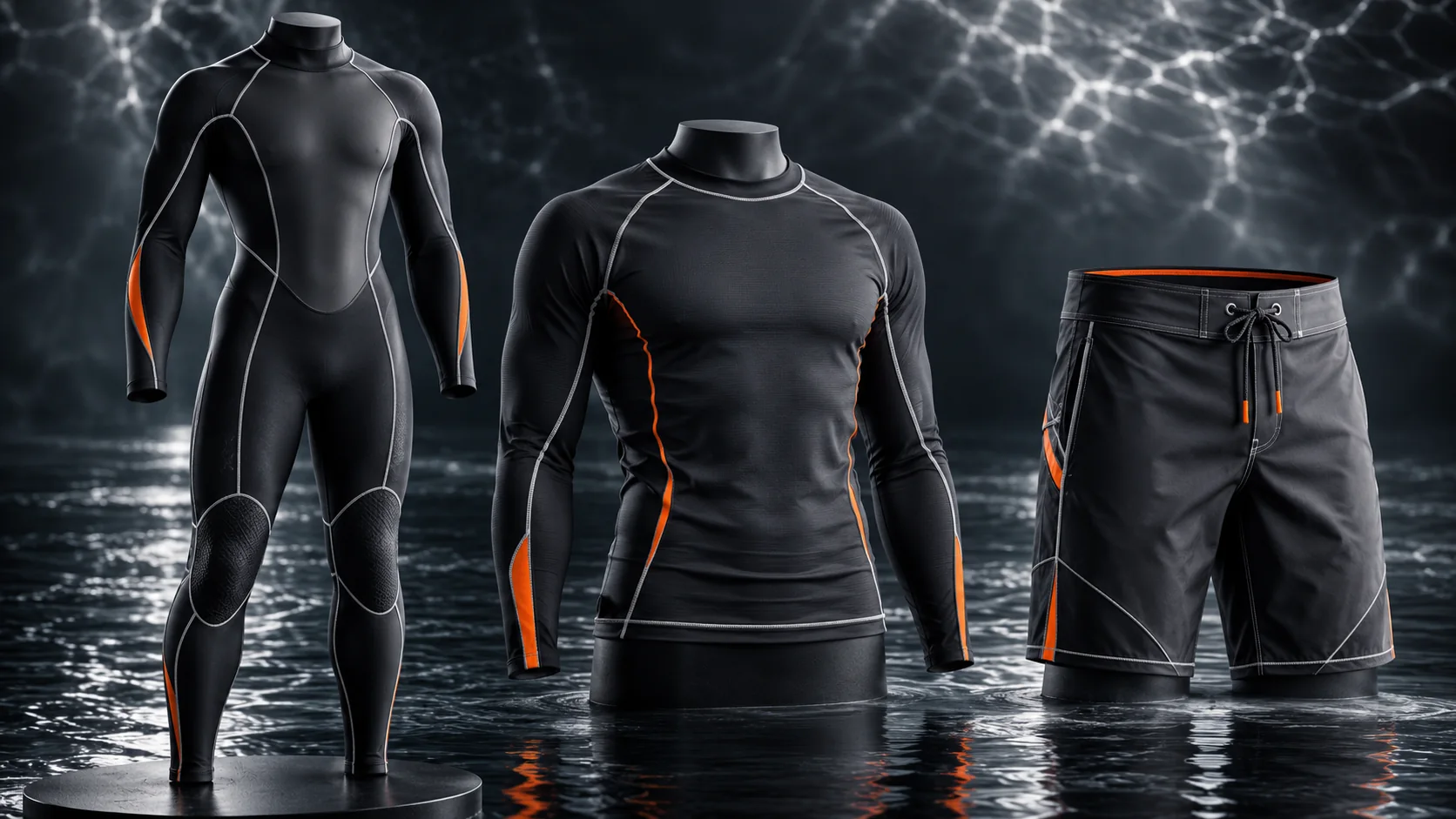 Water sports apparel collection concept